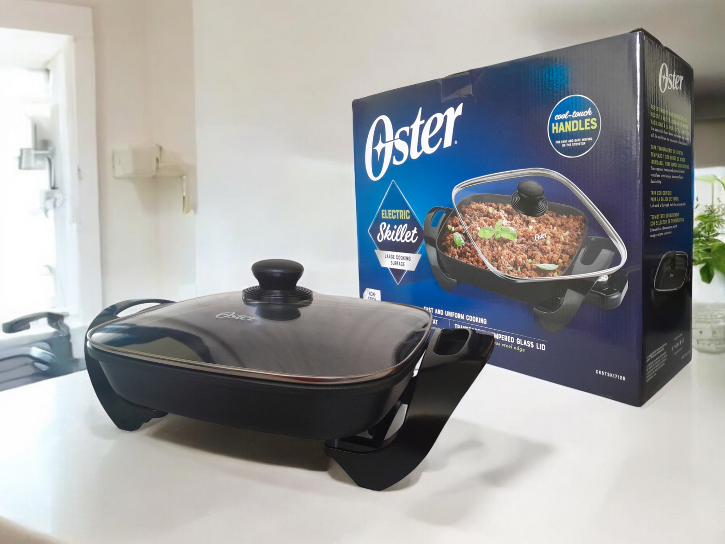 Sartén Eléctrico Oster con Tapa de Vidrio